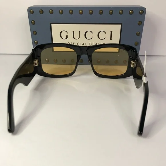 ? - New Authentic Unisex GG1251S 001 Black/Yellow lenses  display picture 2